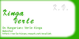 kinga verle business card